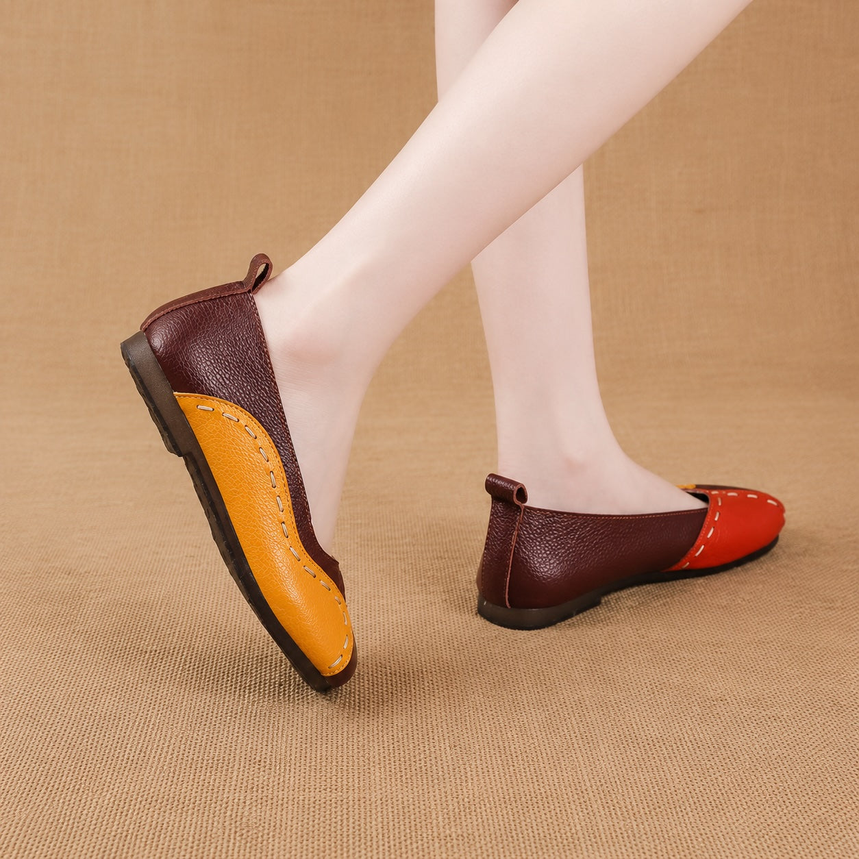 Marion Leather Colorblock Ballet Flats 3