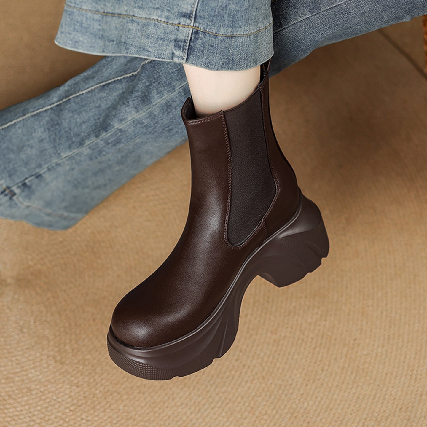 Deina Wave-Platform Chelsea Boots 4