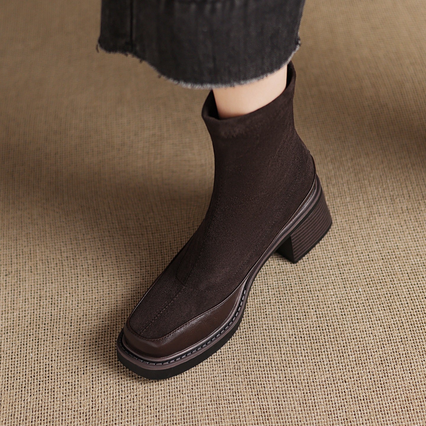 Michi Suede Mid-Heel Boots 4
