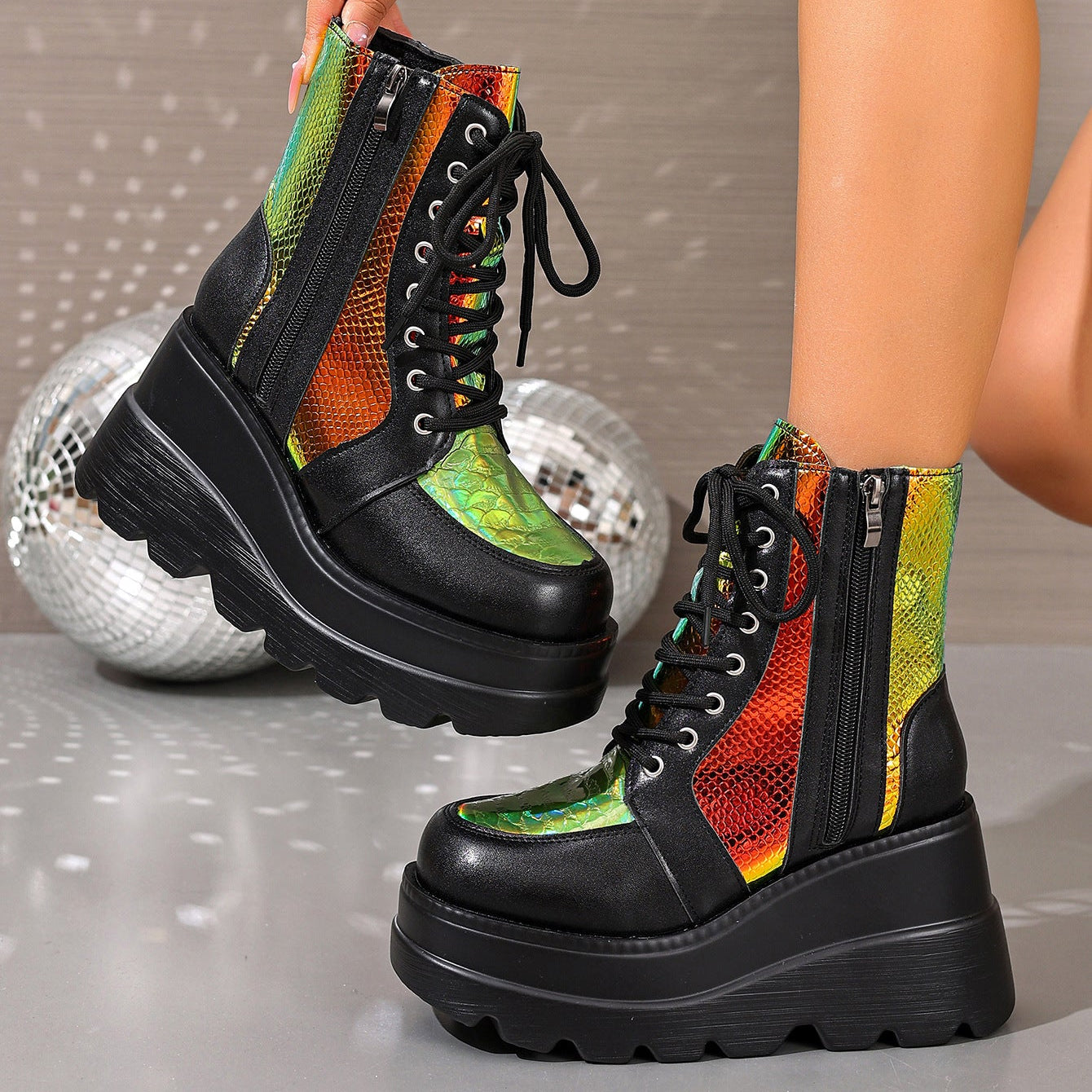 Iris Chunky Platform Boots 3