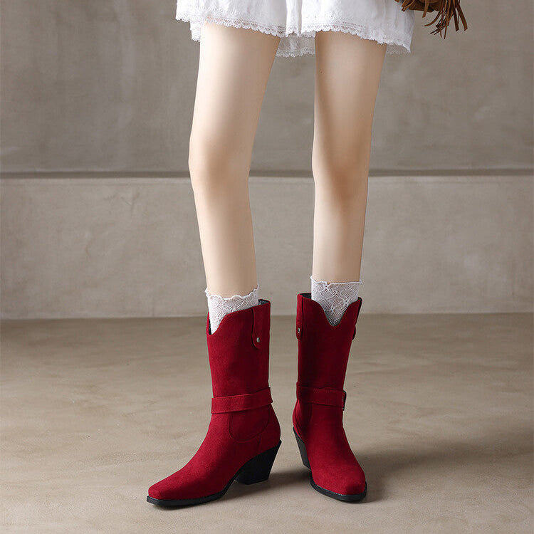 Joelle Suede Mid-Calf Boots 2