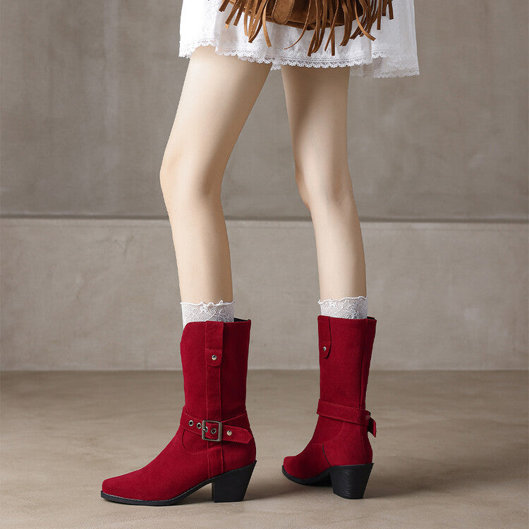 Joelle Suede Mid-Calf Boots 3
