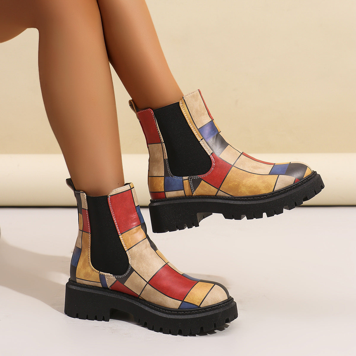 Allegra Geometric Chelsea Boots 3