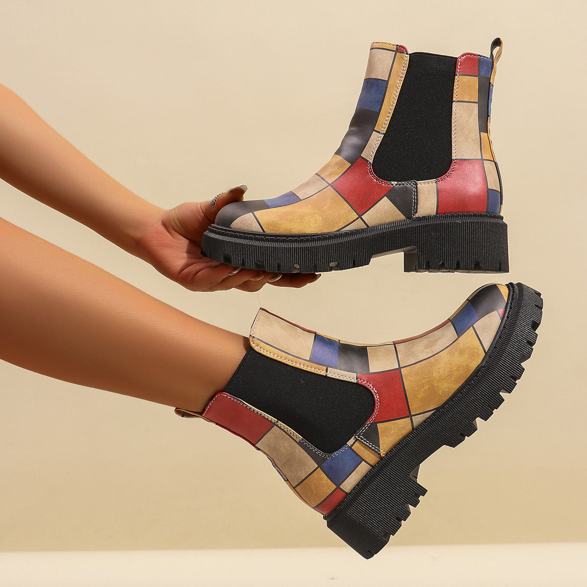 Allegra Geometric Chelsea Boots 4