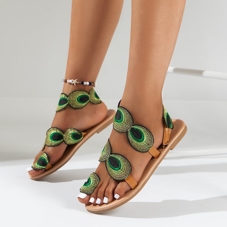 Pavona Feather Flat Sandals 4