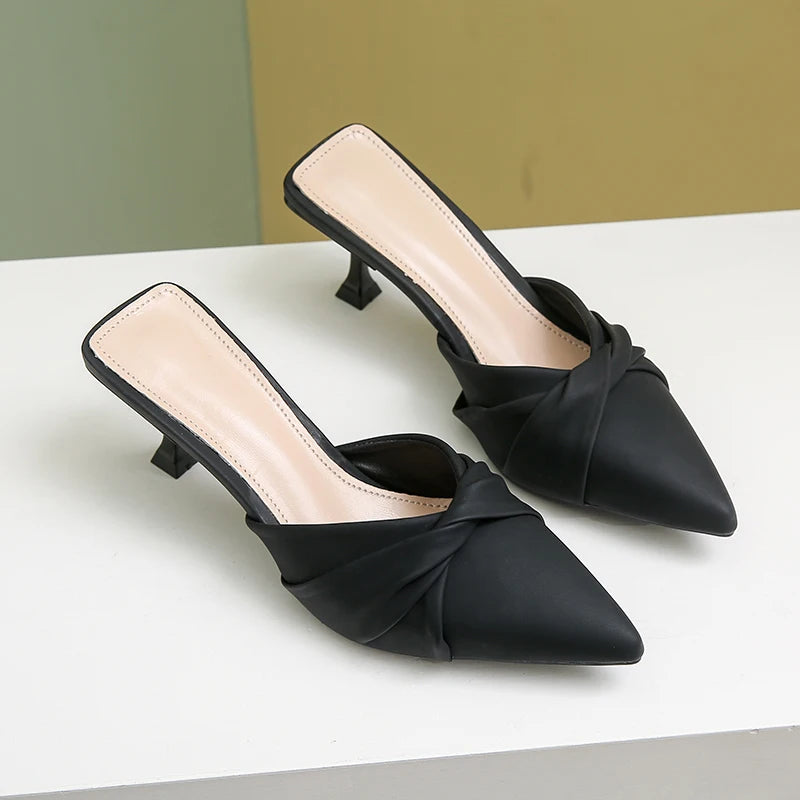 Sabrina Kitten Heel Mule 4