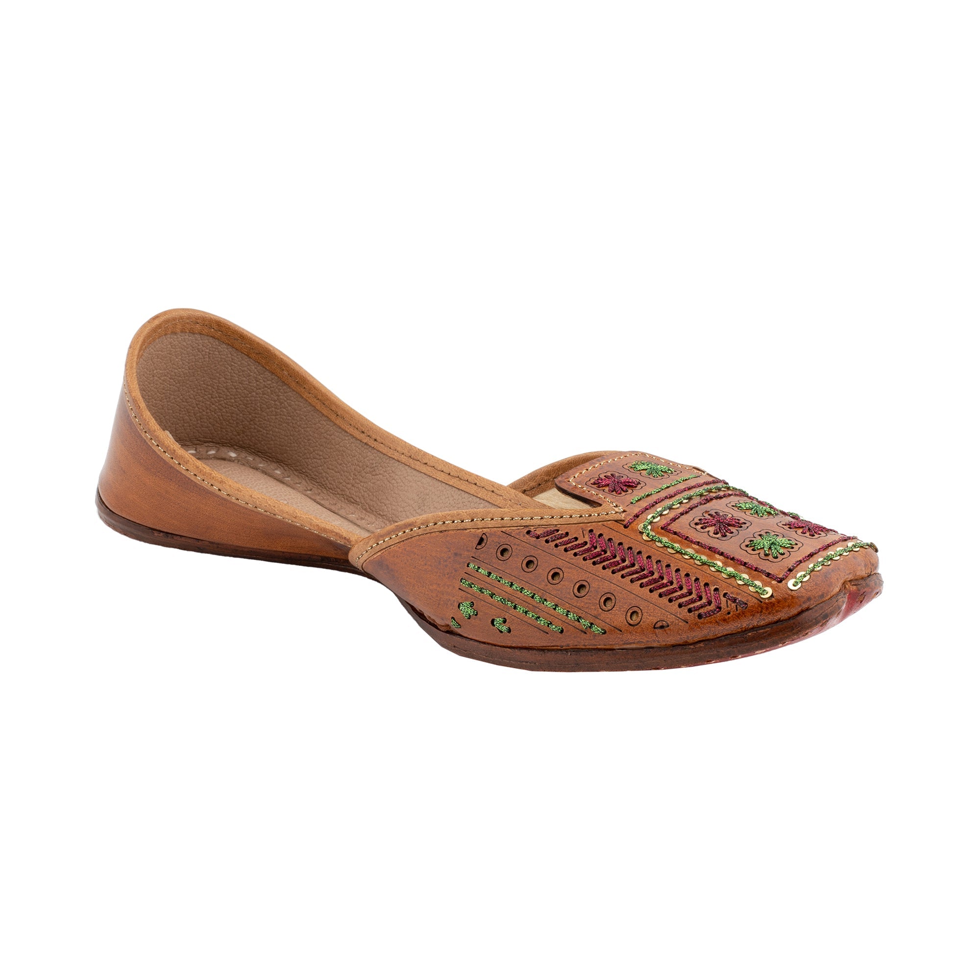 Artsy Tan Women's Kolhapuri Leather Jutti 2