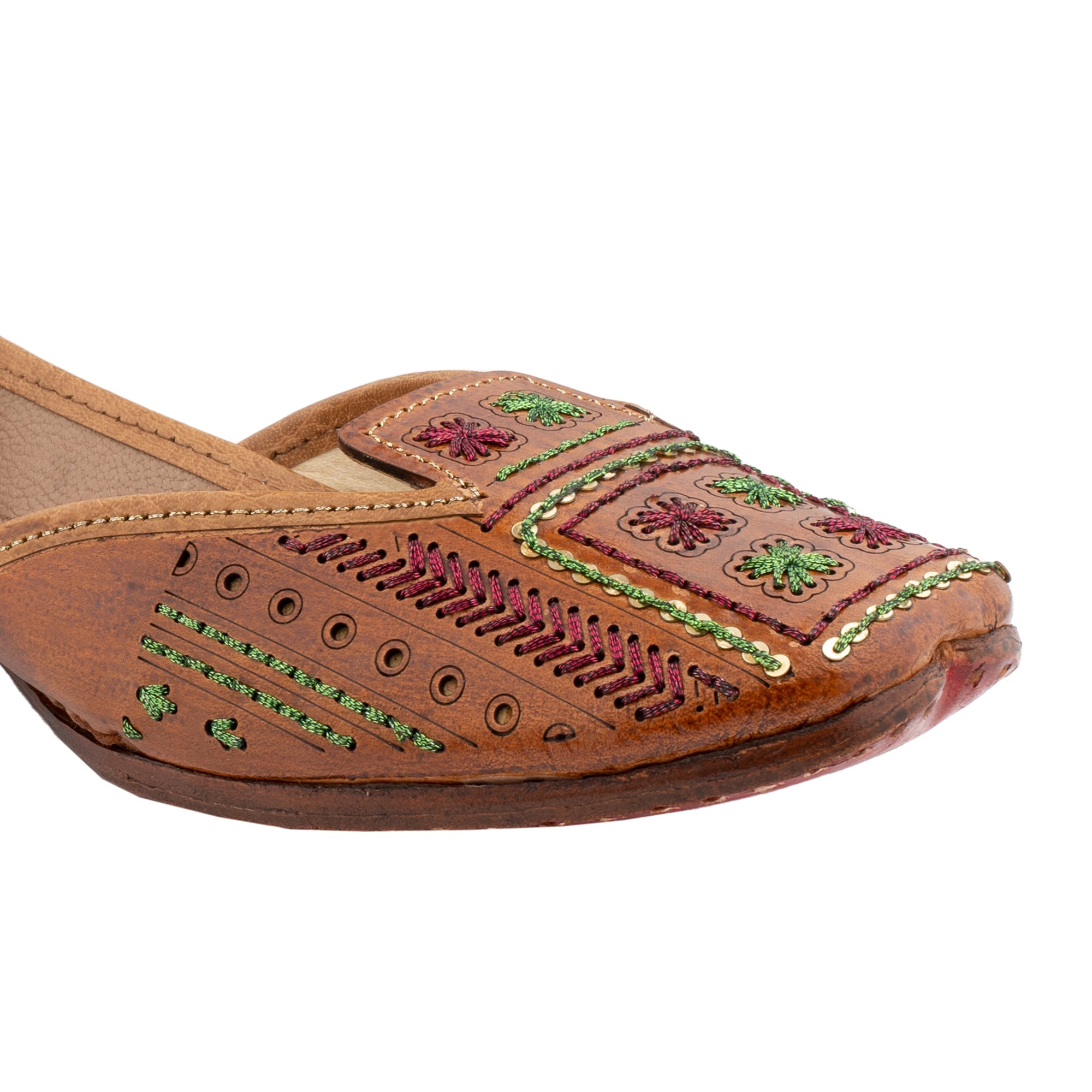 Artsy Tan Women's Kolhapuri Leather Jutti 3