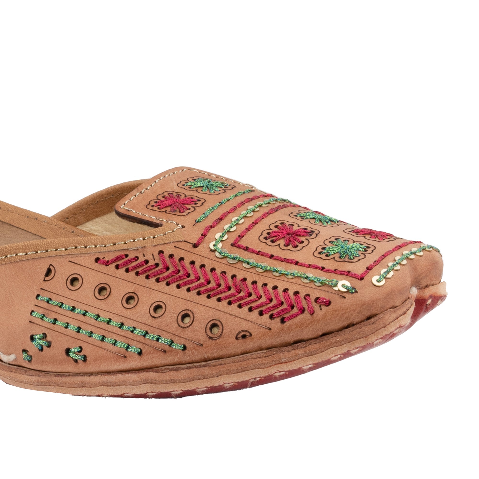 Artsy Beige Women's Kolhapuri Leather Jutti 3