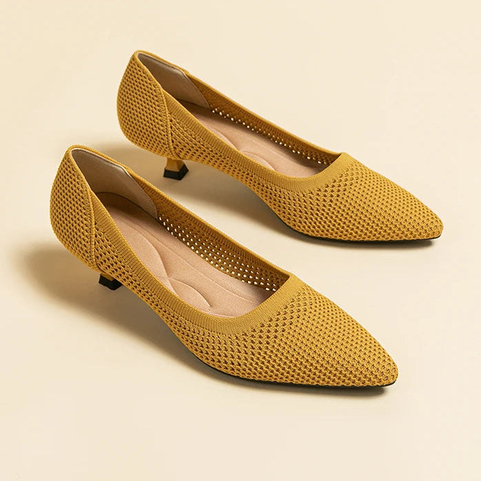 Marigold Kitten Heel Pumps