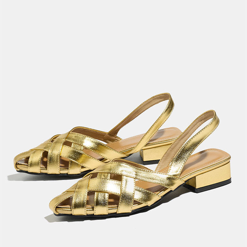 Lisandra Low Heel Slingback Sandals 2