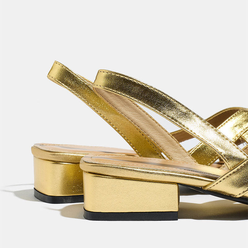 Lisandra Low Heel Slingback Sandals 3