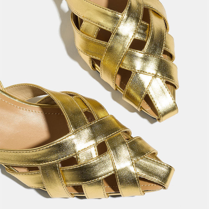 Lisandra Low Heel Slingback Sandals 4