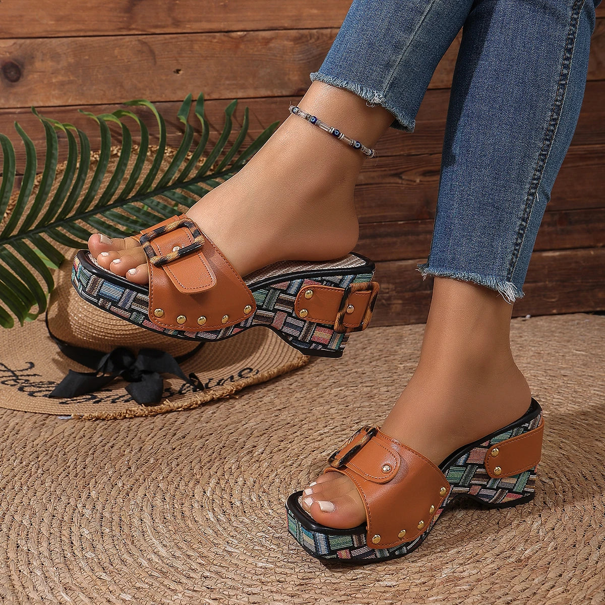 Sintara Wedge Slide Sandals 2